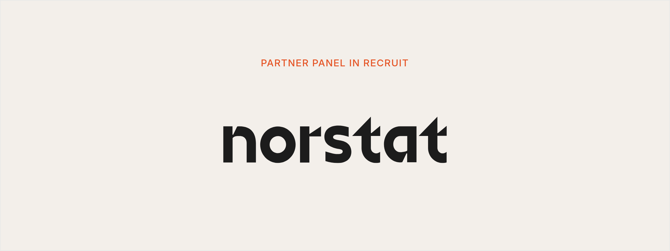 Norstat wordmark on a partner panel card