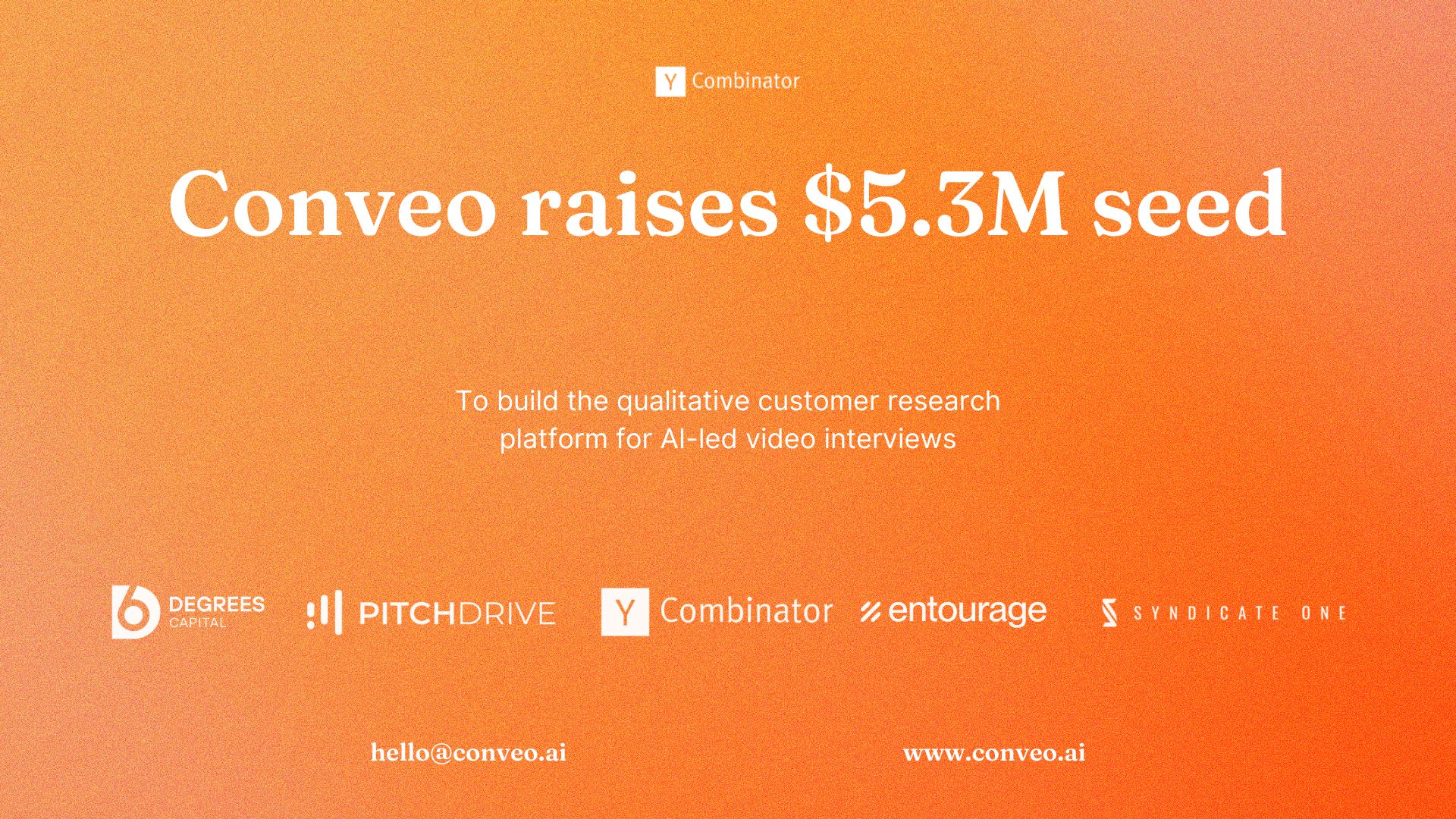 Visual with how much Conveo raised
