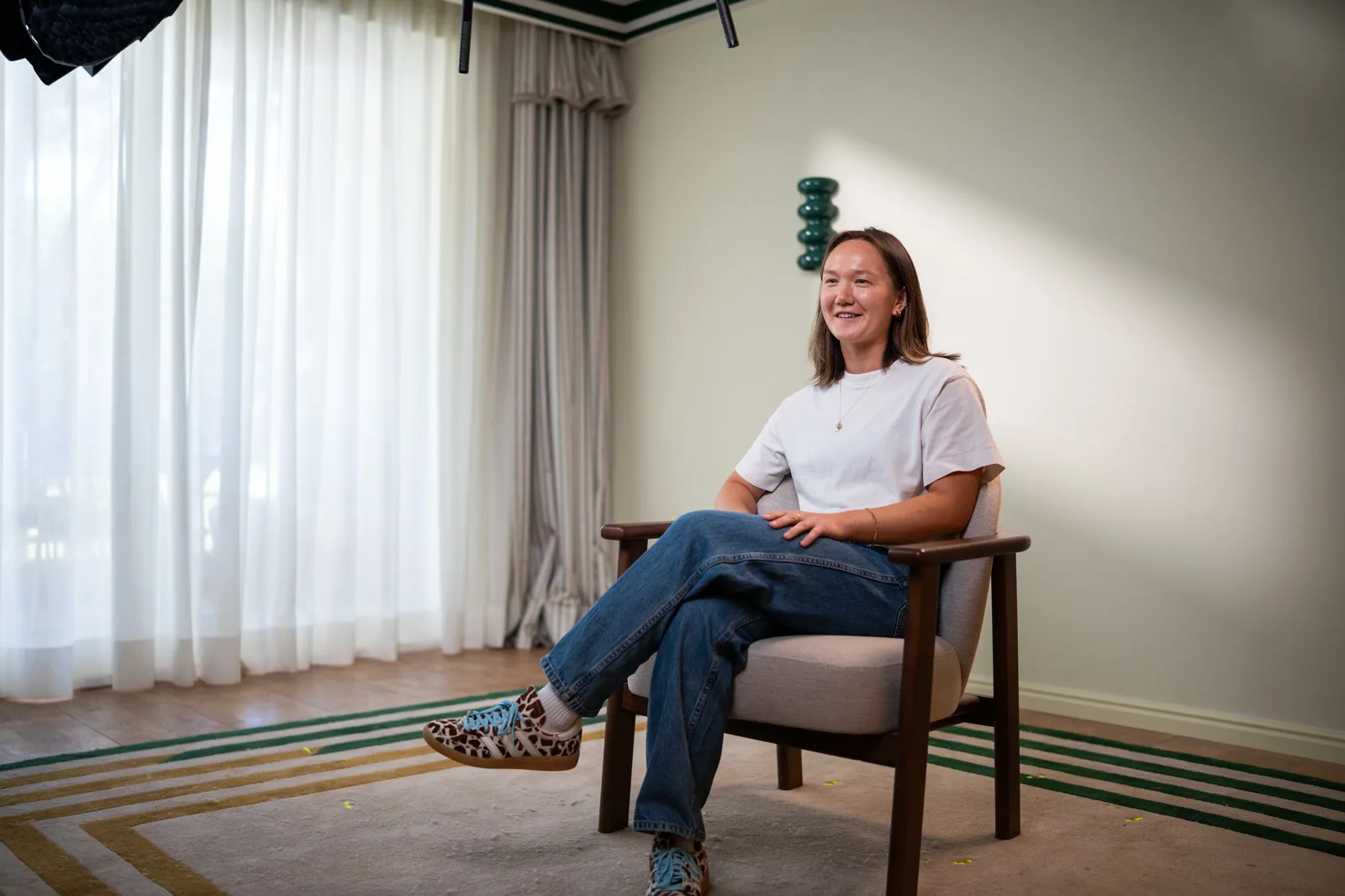 Abby Euyang on set at the Conveo off-site in Cascais