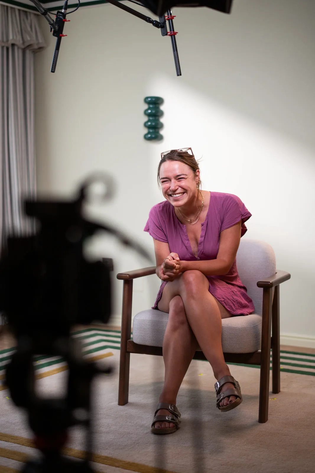 Alex de Hemptinne on set at the Conveo off-site in Cascais