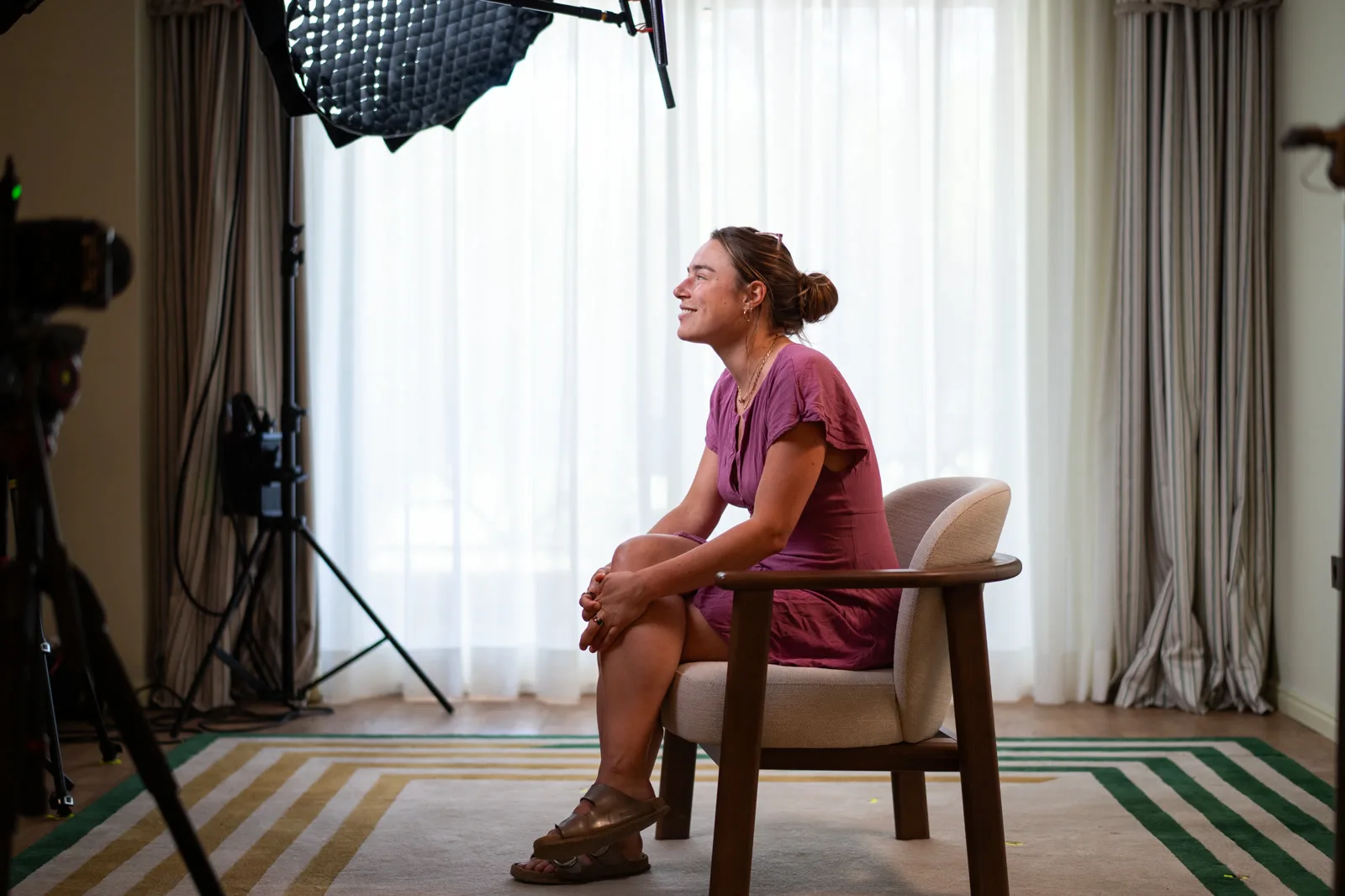 Alex de Hemptinne on set at the Conveo off-site in Cascais