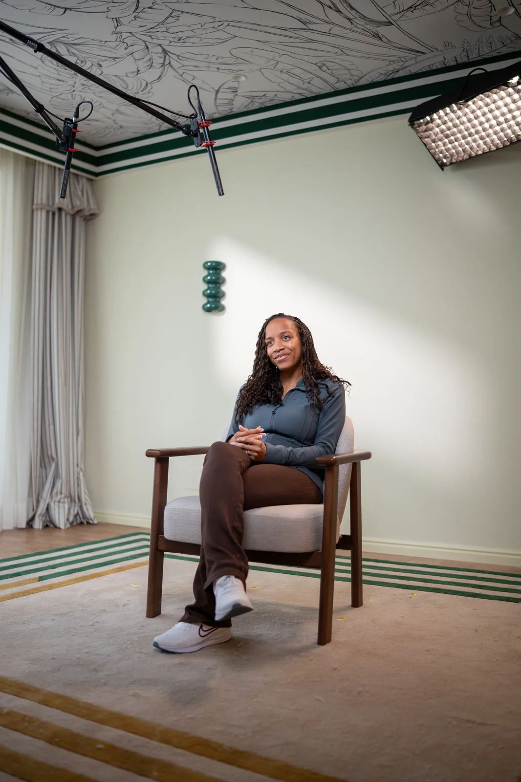 Ivayana Abdi on set at the Conveo off-site in Cascais