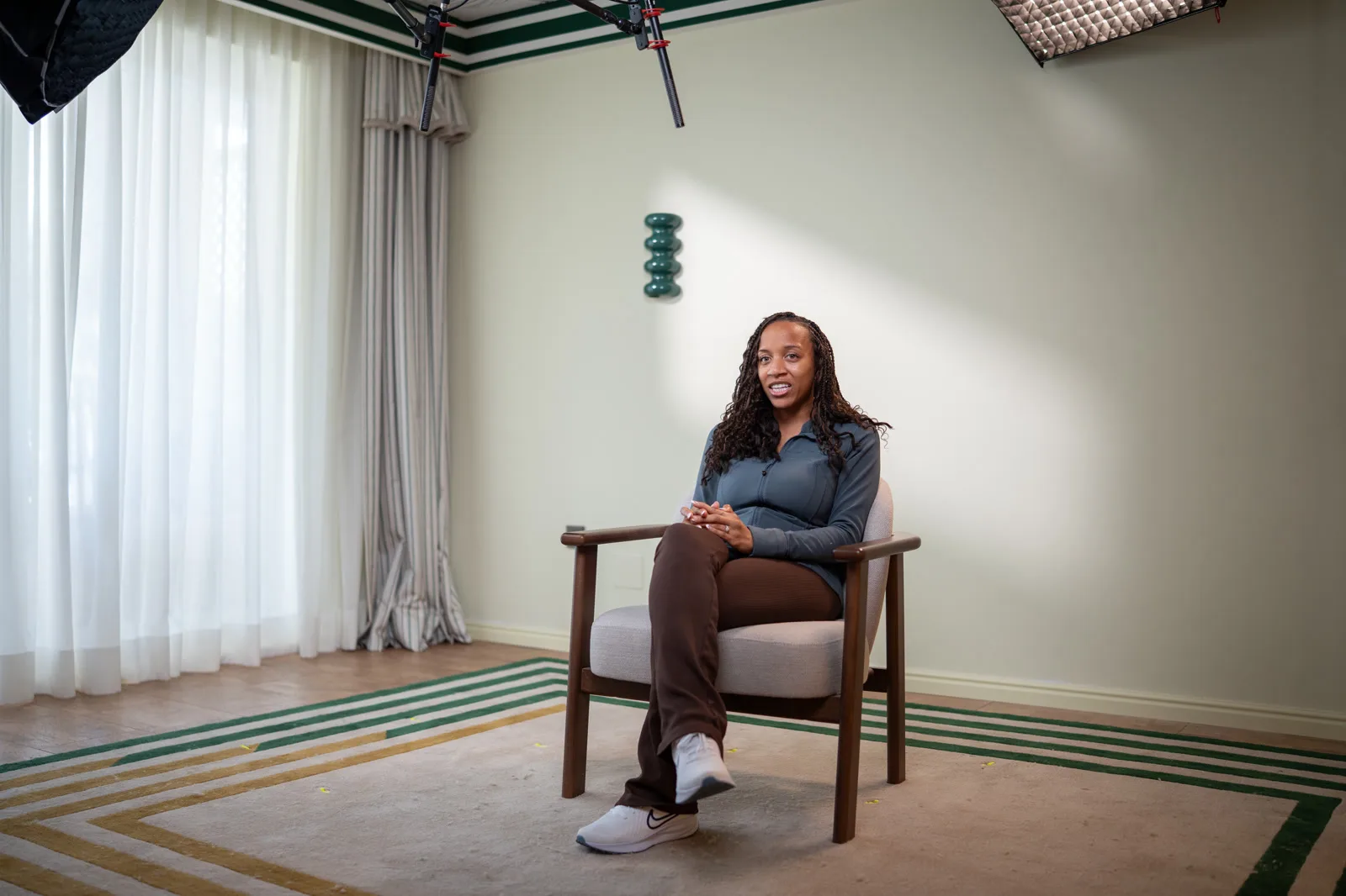 Ivayana Abdi on set at the Conveo off-site in Cascais
