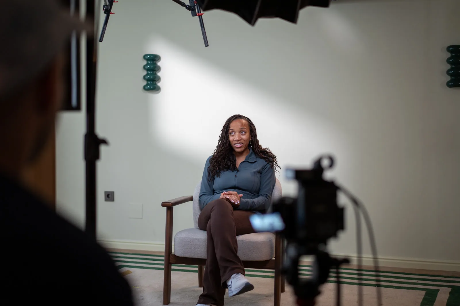 Ivayana Abdi on set at the Conveo off-site in Cascais
