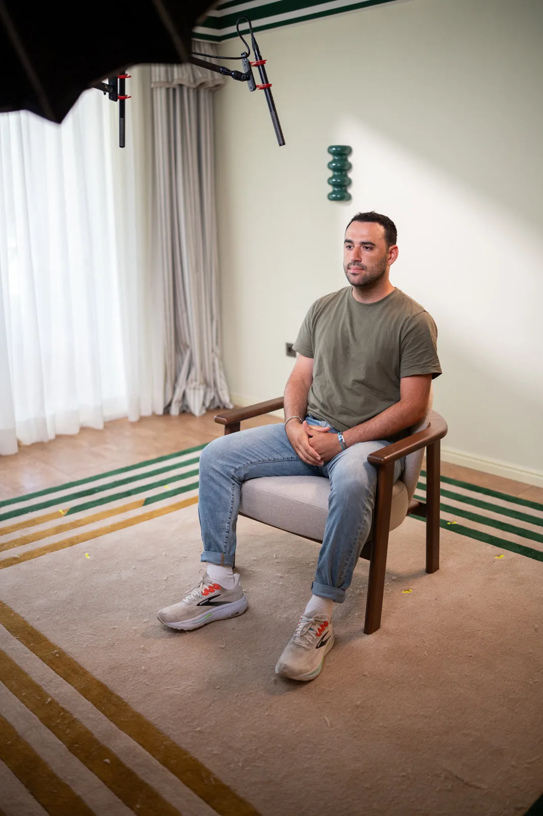 Jake Brown on set at the Conveo off-site in Cascais