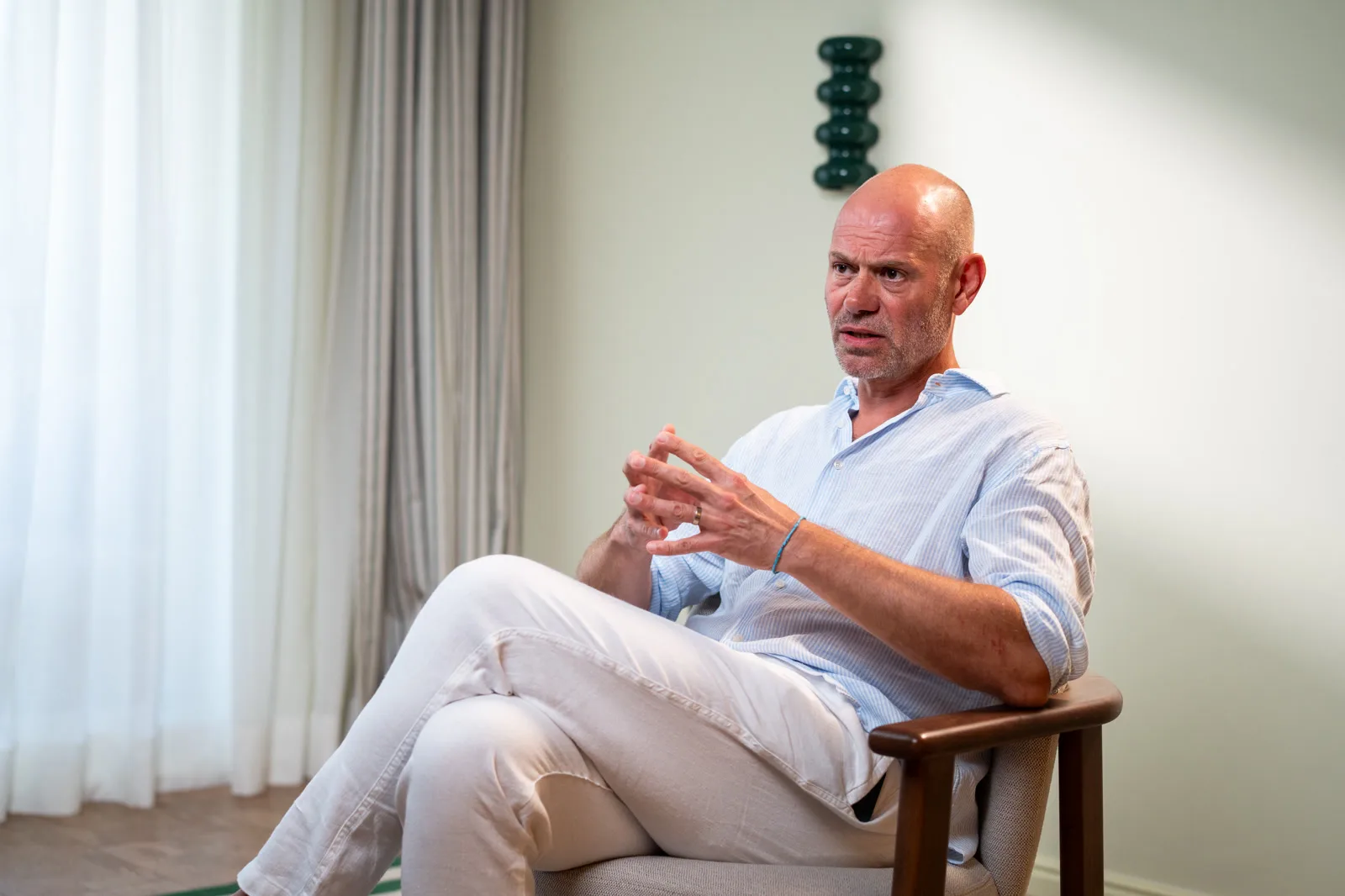 Niels Schillewaert on set at the Conveo off-site in Cascais
