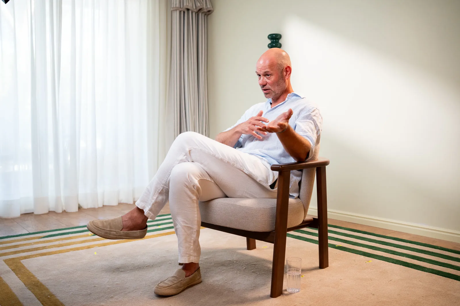 Niels Schillewaert on set at the Conveo off-site in Cascais