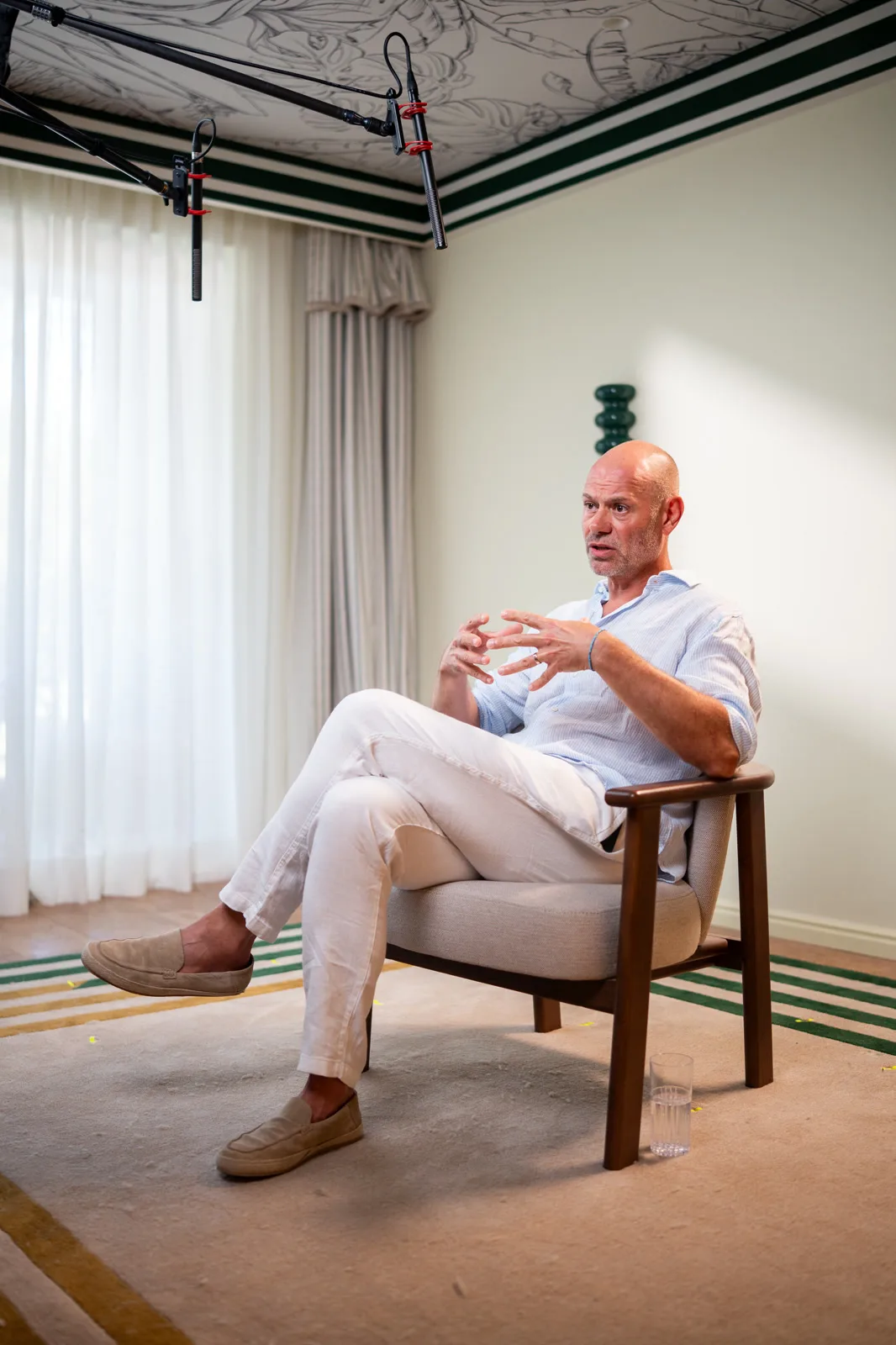 Niels Schillewaert on set at the Conveo off-site in Cascais