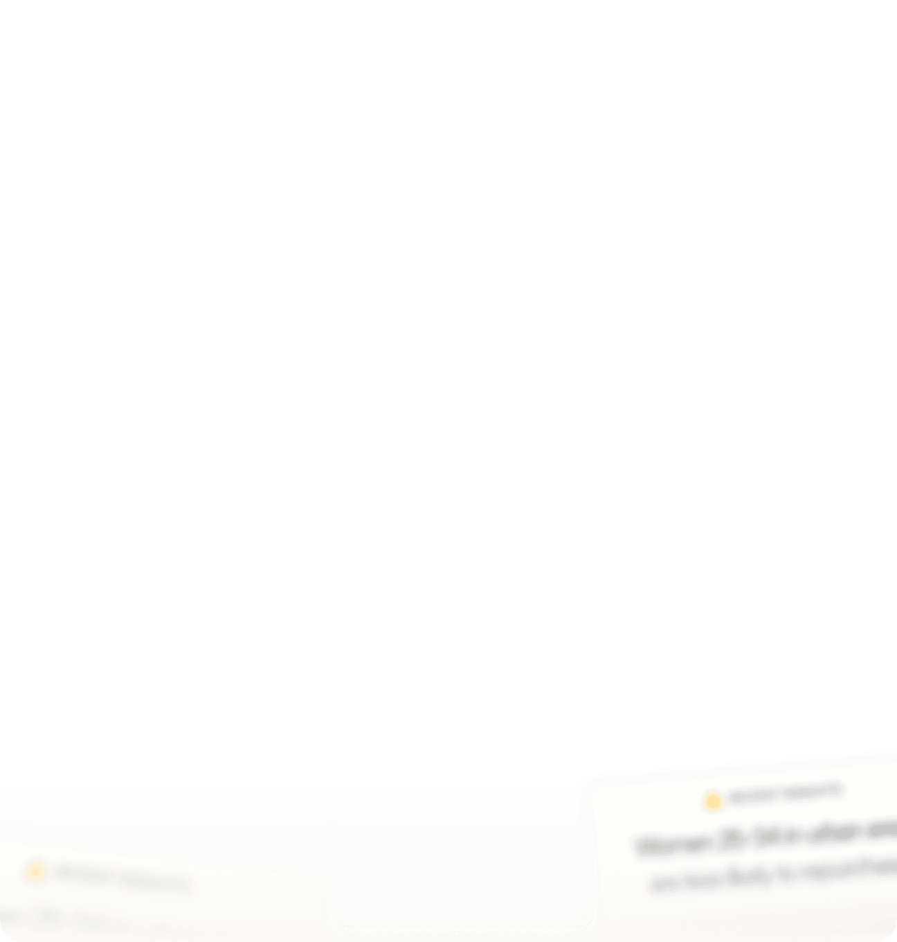 Floating widget with recent insights